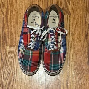 Polo by Ralph Lauren Multicolor Plaid Sneakers